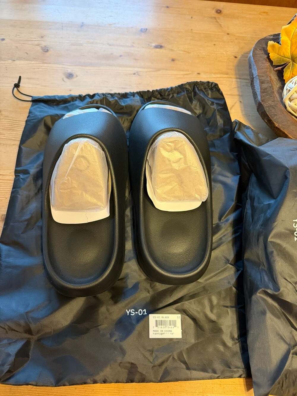 Yeezy Slide YS-01 Size 12 Black EVA Foam Sandals